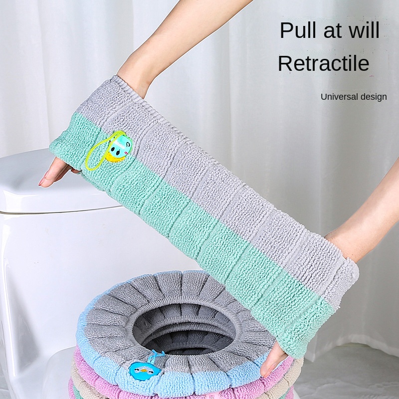 Toilet Cushion Household Thickened Plush Toilet Cushion In Winter Portable Toilet Ring Commode Toilet Seats