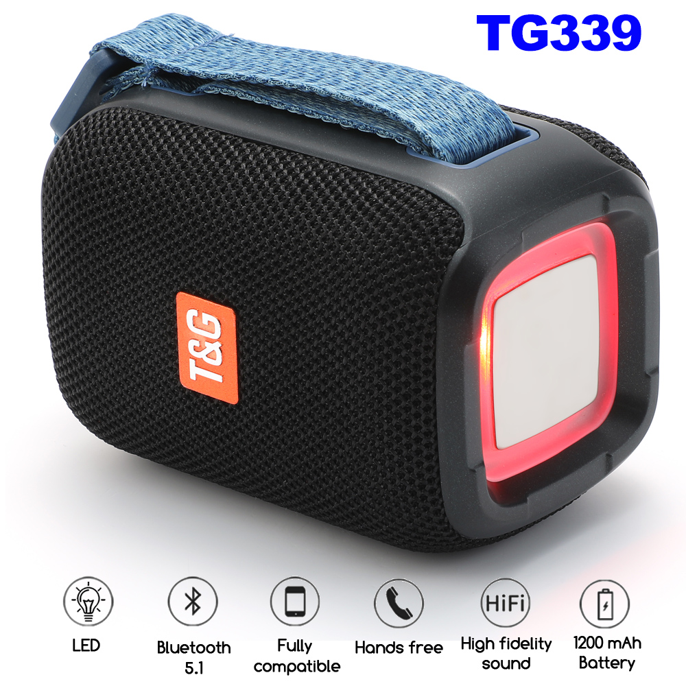 Tragbare TG339 Lautsprecher Drahtlose Bluetooth-kompatibel Wasserdichte draussen Stereo Lautsprecher Subwoofer Unterstützung TF Karte FM Radio