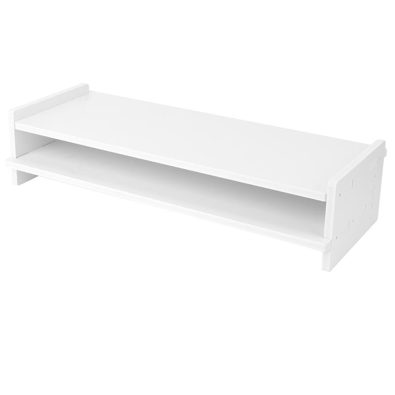 1Pc Dubbele Lagen Computer Monitor Rack Huishoudelijke Tv Plank Screen Plank Desktop Kantoor Hoogte Verhogen Beugel