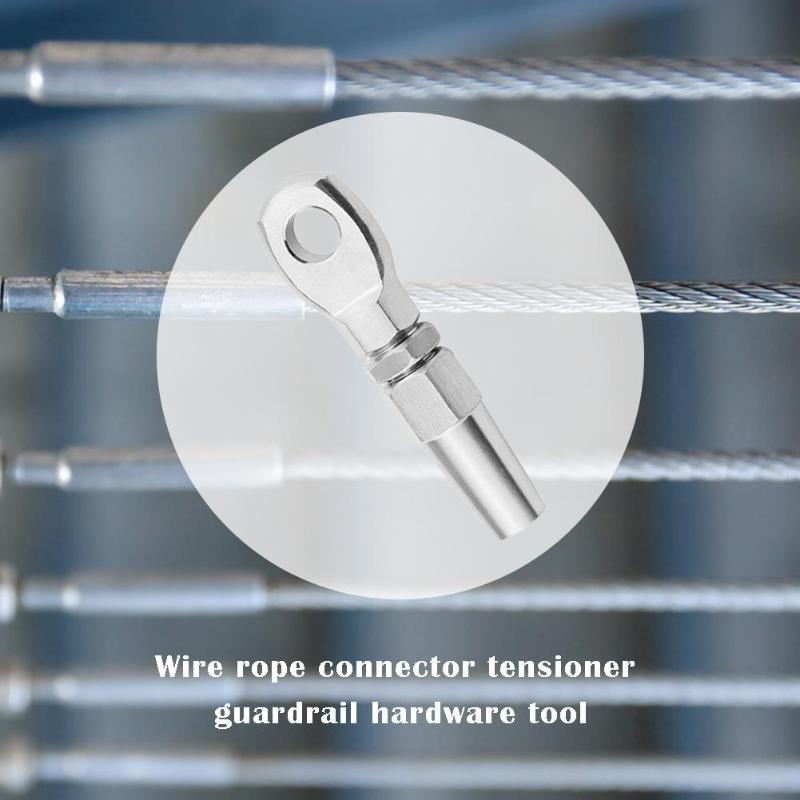 316 Stainless Steel Swageless Eye Terminal Wire Cable Rope DIY Fitting Rigging Suitable for Balcony Corridor and Other Railings