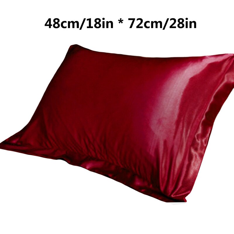1pc enkla kuddar i ren färg i siden i fyrkantigt format bekvämt för att sova i sovrummet mjuka kuddar 48 cmx 74cm: D