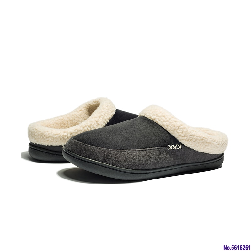 hiver maison épaisse coton pantoufles hommes chaussures de grande taille 48 49 50 antidérapant intérieur en peluche plat chaussures pour hommes