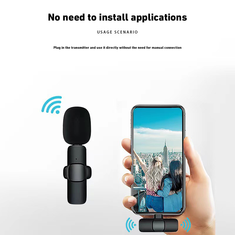 Xiaomi Microfono wireless Bluetooth portatile K9 2.4G Registrazione audio video per Iphone Android Microfono per telefono da gioco dal vivo all'aperto Nuovo