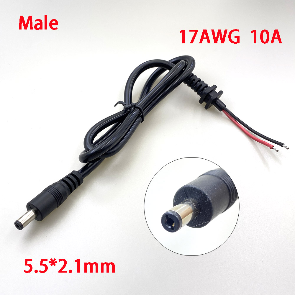  Electric Bicycle Charging Head Lithium Battery Output Line 60V Round Male and Female Base DC Charger Plug Socket RCA Connector: Red / Under 5Pcs
