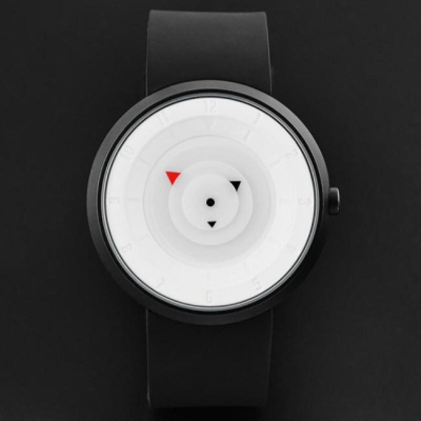 Creatieve Horloges Mannen Grote Wijzerplaat Sport Horloges Paidu Zwart Siliconen Quartz Horloges Goedkope Prijs Reloj Hombre: WHITE
