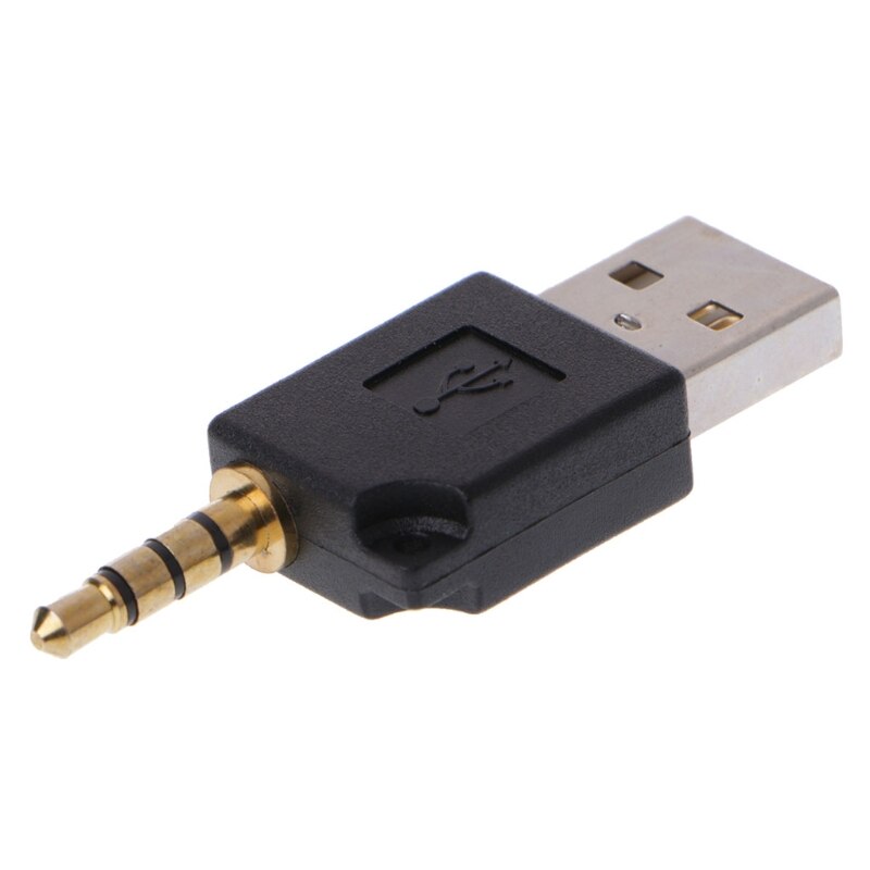 neue 3,5mm auf USB 2,0 Männlichen Aux Hilfs Adapter Für Apple iPod Shuffle 1st 2nd MP3