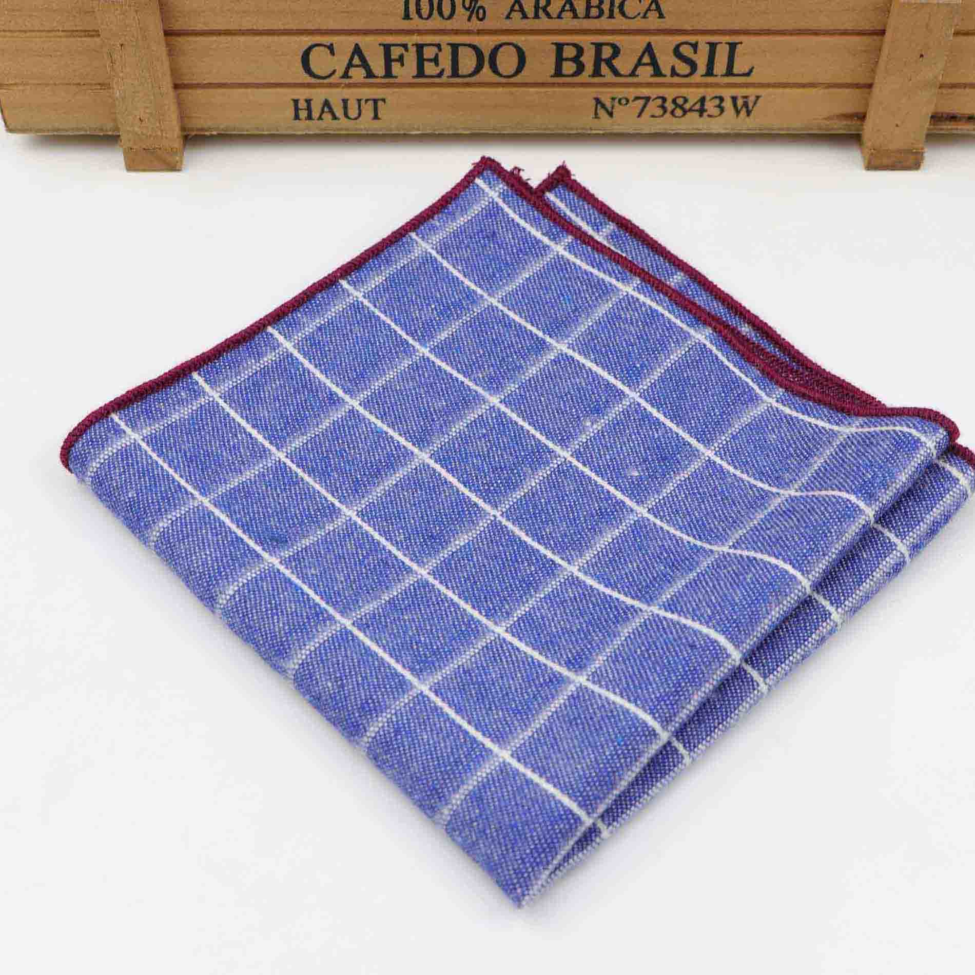 Striped Hankerchief Scarves Vintage Cotton Hankies Plaid Men's Pocket Square Handkerchiefs: 11