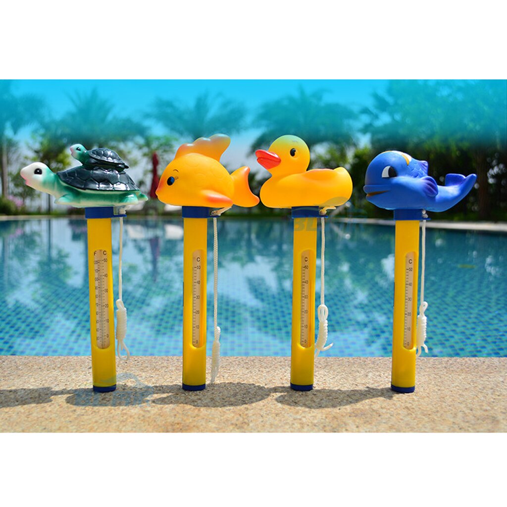Duurzaam Drijvende Zwembad Thermometer Voor Vijvers Water Temp. Geel