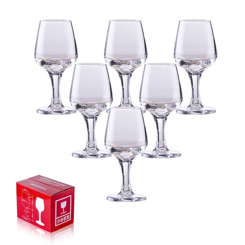 Verre de dégustation de spiritueux et d'alcools de norme internationale, gobelet tulipe, cristal de qualité supérieure, petit ensemble de verres à vin, verres à liqueur: Ensemble de 6 pièces