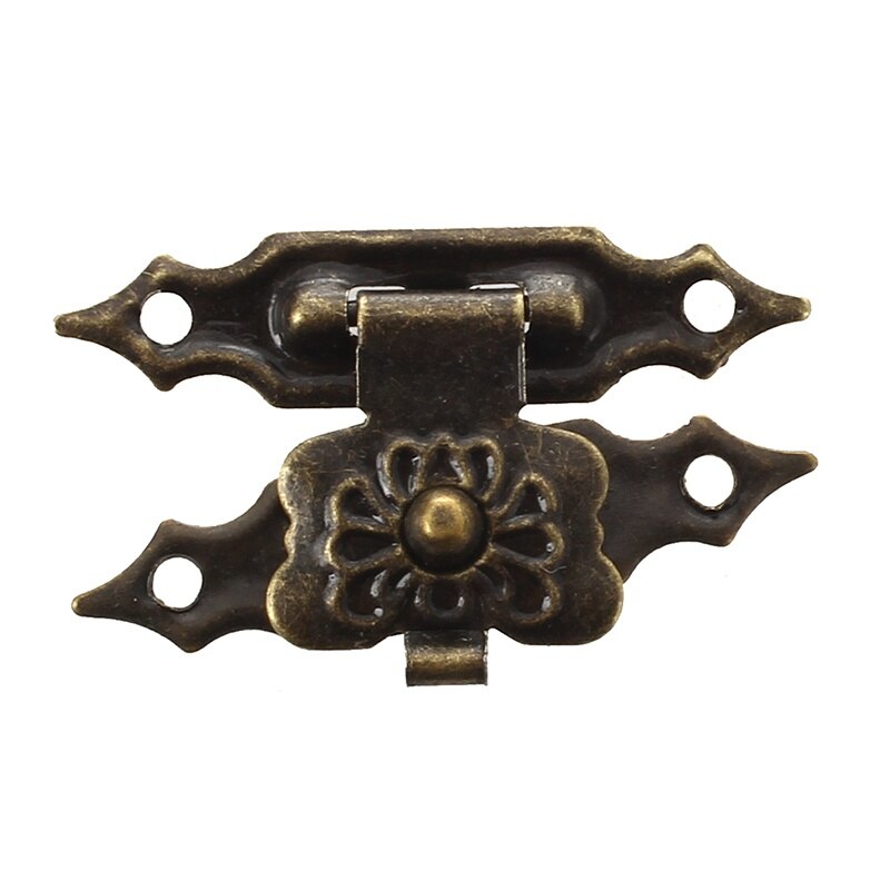 10 x anchive wooden box latch set closed box bronze 3 cm long
