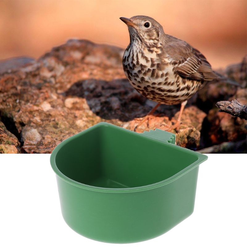 Plastic papegaaienvoederbak voerbak duiven vogelkooi zandbak voerbak