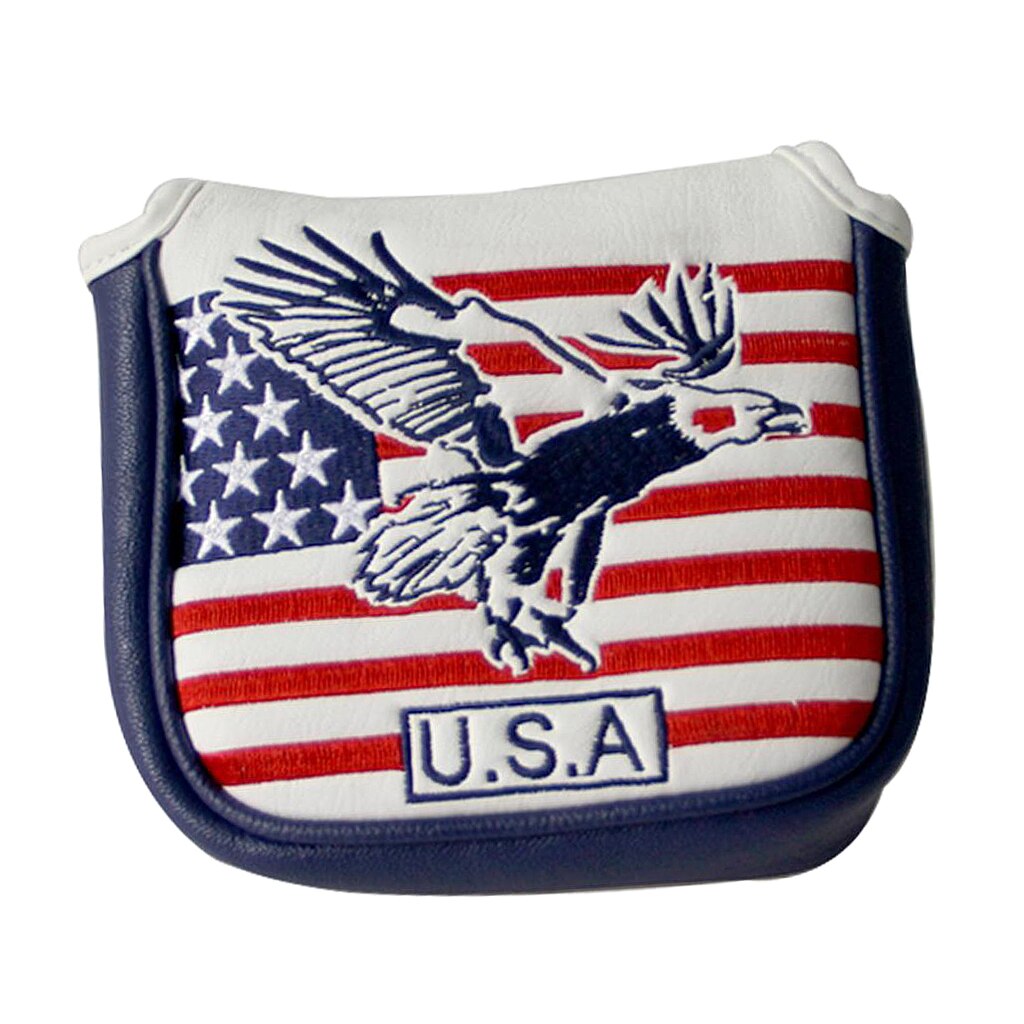 USA Golf Mallet Putter Cover Headcover Magnetic Golf Head Covers Headcovers Club Protective Equipment