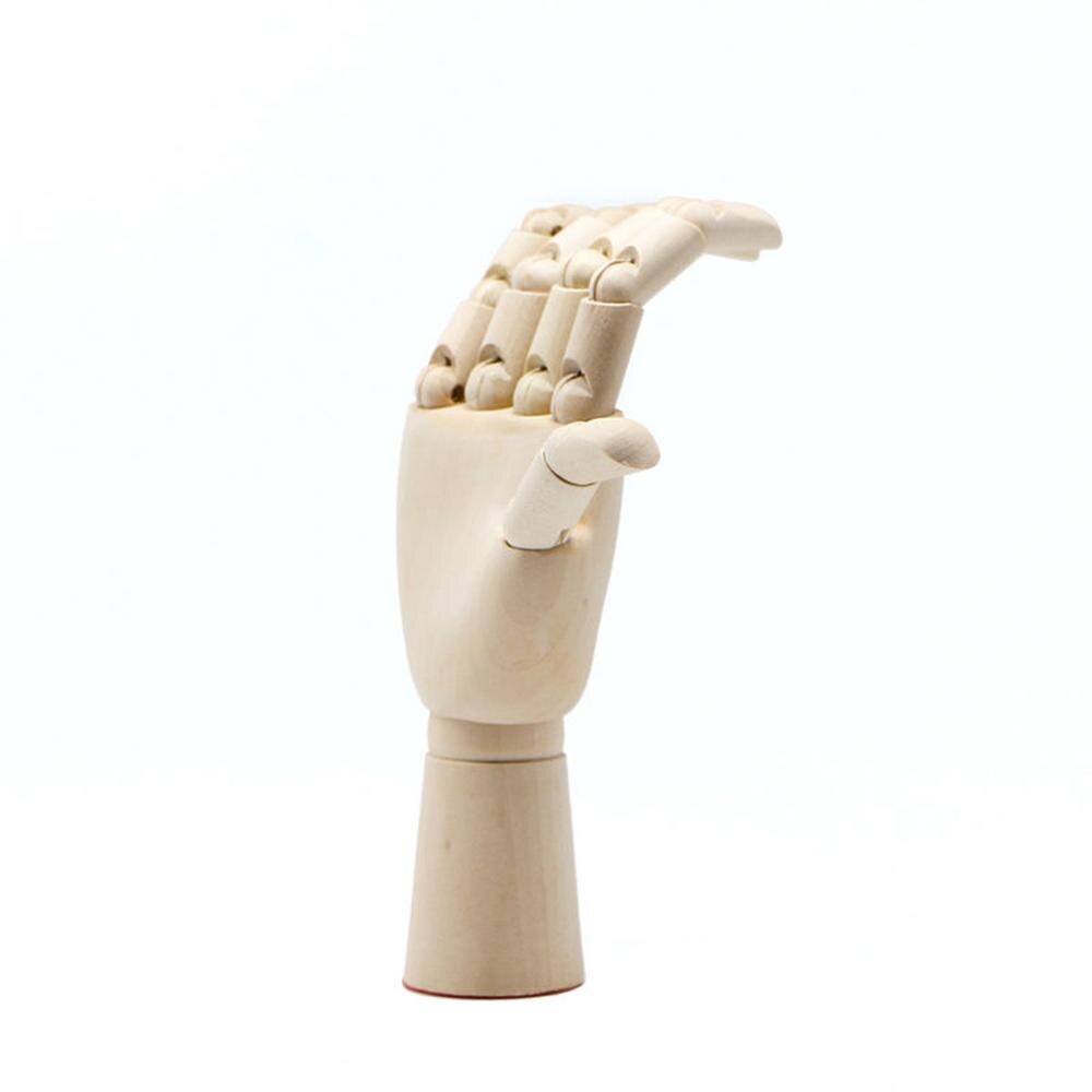 Højre hånd træ model skitse tegning leddede bevægelige fingre mannequin