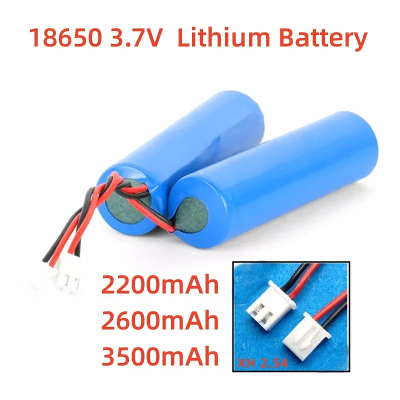 18650 3.7V (XH 2.54Plug) Lithium Battery Pack 2600mAh 3500mAh for Fishing LED Light Bluetooth Speaker Emergency DIY Batteries