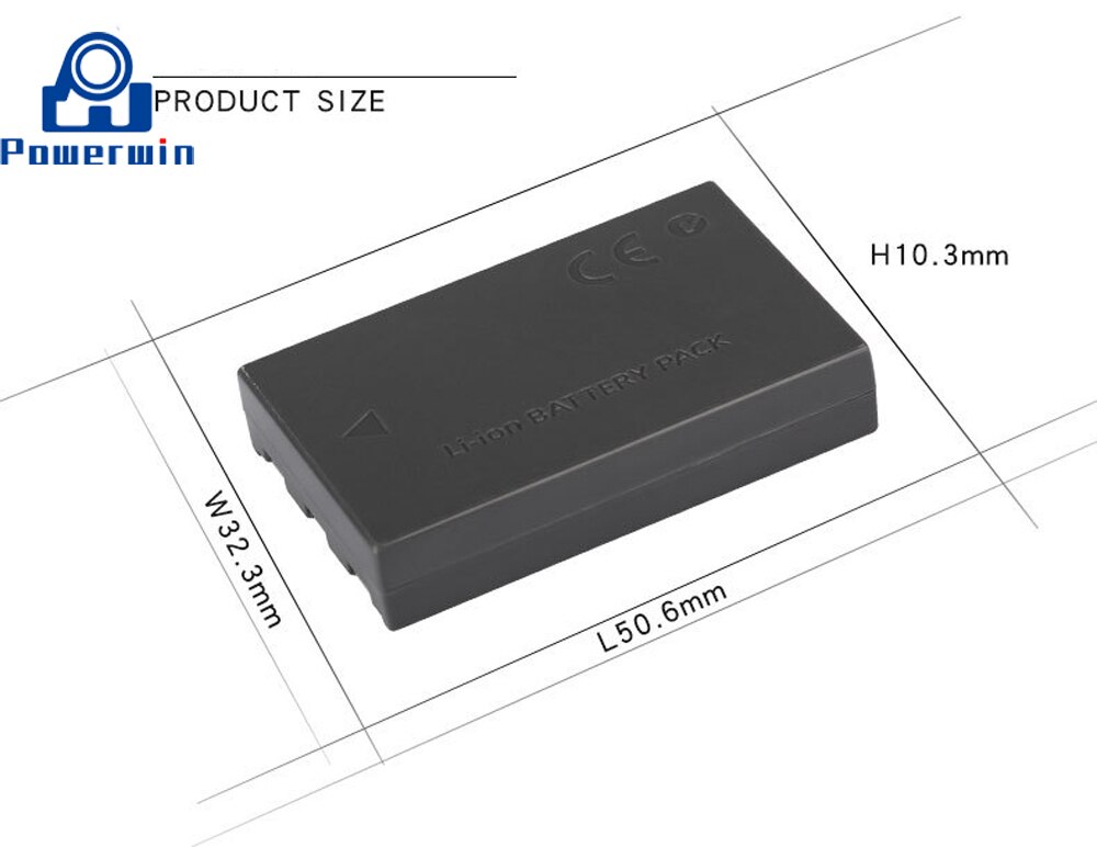 2 pièces Powerwin 1500mAh 3.7V NB-1L NB1L NB-1LH NB1LH Batterie pour Appareil Photo Numérique Canon LXUS300 LXUS330 LXUS400 S100 S110 S200 S300