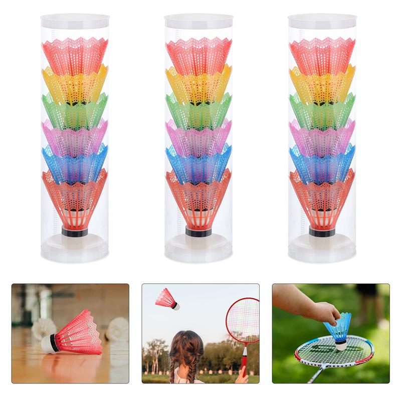 18pcs Practical Plastic Badminton Training Shuttlecock Badminton For Home