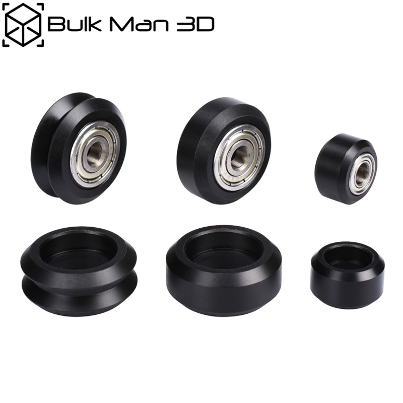 CNC Plastic wheel Delrin v wheel with 625ZZ MR105zz Bearing for V-Slot Aluminum Profile, 3D Printer, OX CNC Router