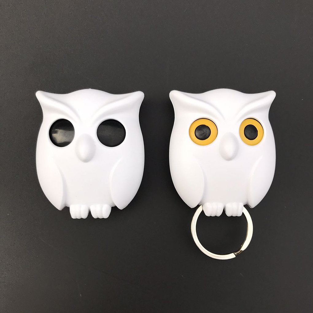 Bird Shape Wall Mount Key Holder Innovative Key Hook Door Hanger Night Owl Magnetic Storage Rack Home Decorative Organizer