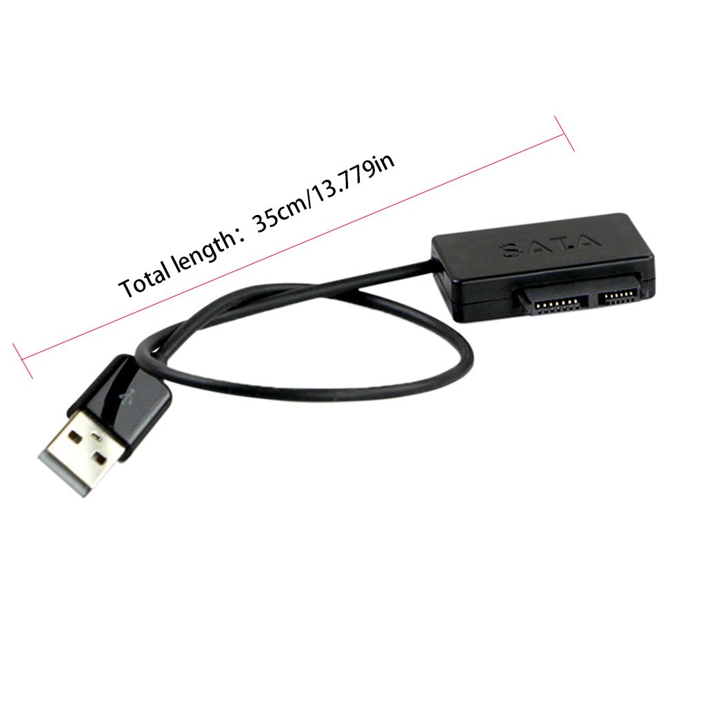 Draagbare Usb 2.0 Naar Mini Sata 6P + 7P Interface Adapter Converter Kabel Voor Laptop Cd/Dvd rom Slimline Drive