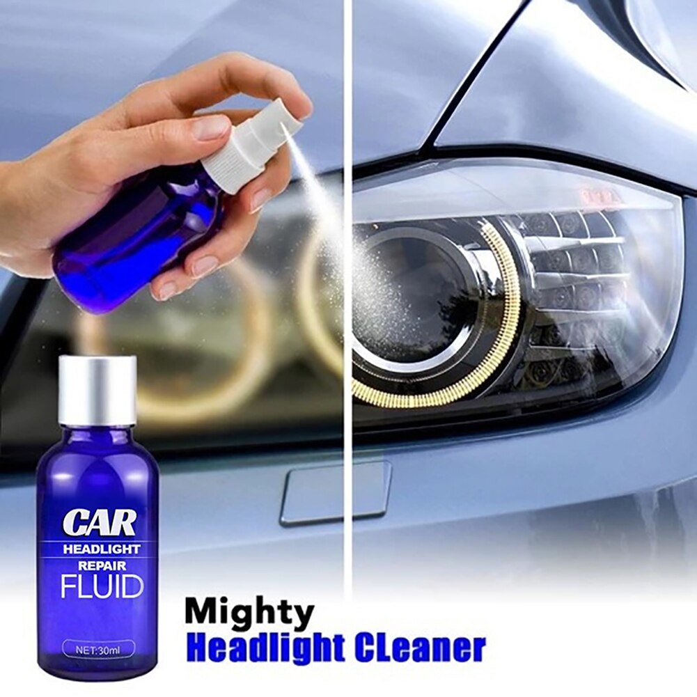 30ml Car Headlight Scratch Remover Fast UV Protection Car Light Cleaner Automotive Headlight Restoration Fluid Set Car Polishing