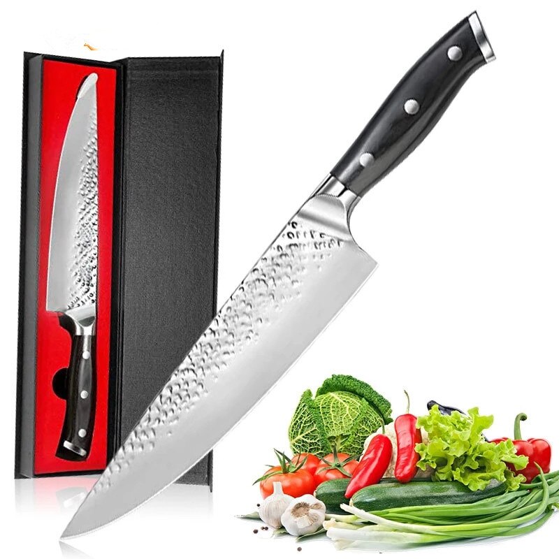 Damacus Chef Knife Ultra Sharp Chefs Knife 8 Inch High Carbon German Stainless Steel Forged Blade Kitchen Knife