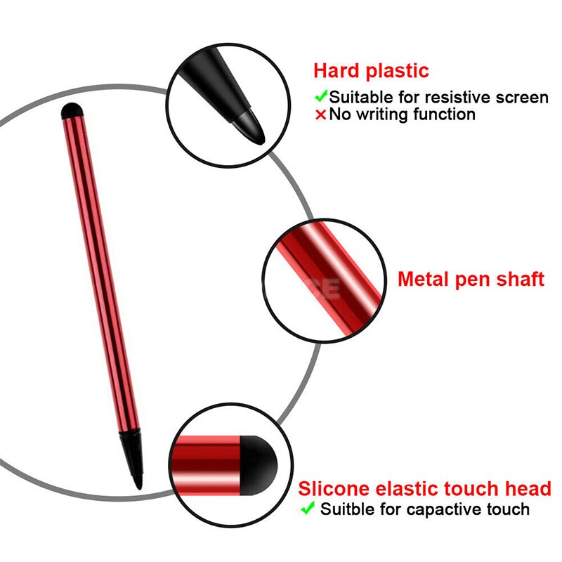 2 in 1 Capacitive Resistive Pen Touch Screen Stylus Pencil for Tablet iPad Cell Phone Samsung PC Stylus Capacitive Pen