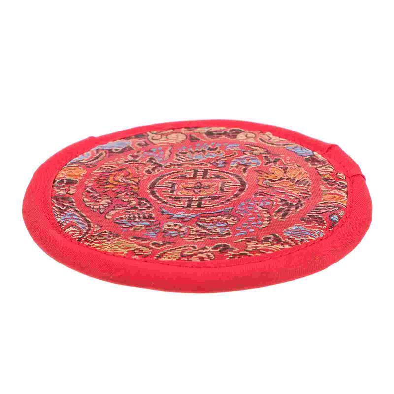 1pc Tibetan Meditation Singing Bowl Cushion Pillow Ritual Instruments Buddhist Sound Therapy Bowl Mallet Mat Handmade Carft