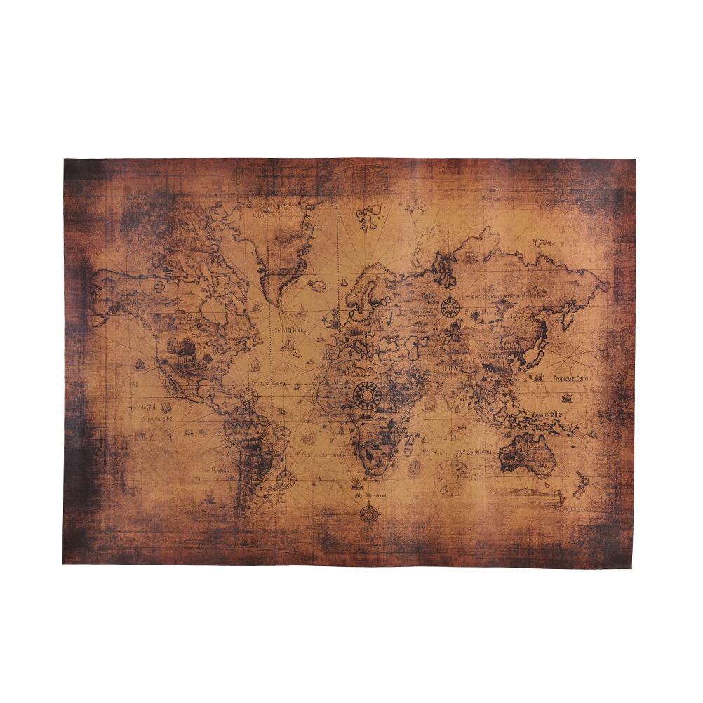 Retro vintage stil verdenskort papirplakater retro i wallstickers boligindretning kunst ordkort store papirplakater