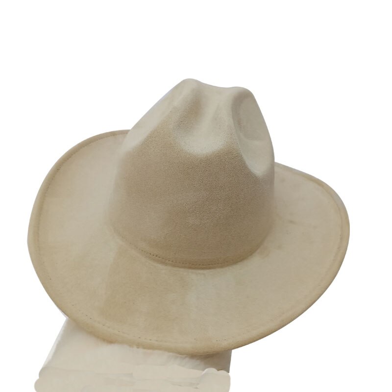 Gorros de vaquero de gamuza para hombre y mujer, sombrero cálido de ala ancha, de Iglesia Panamá, a la , de otoño: 01