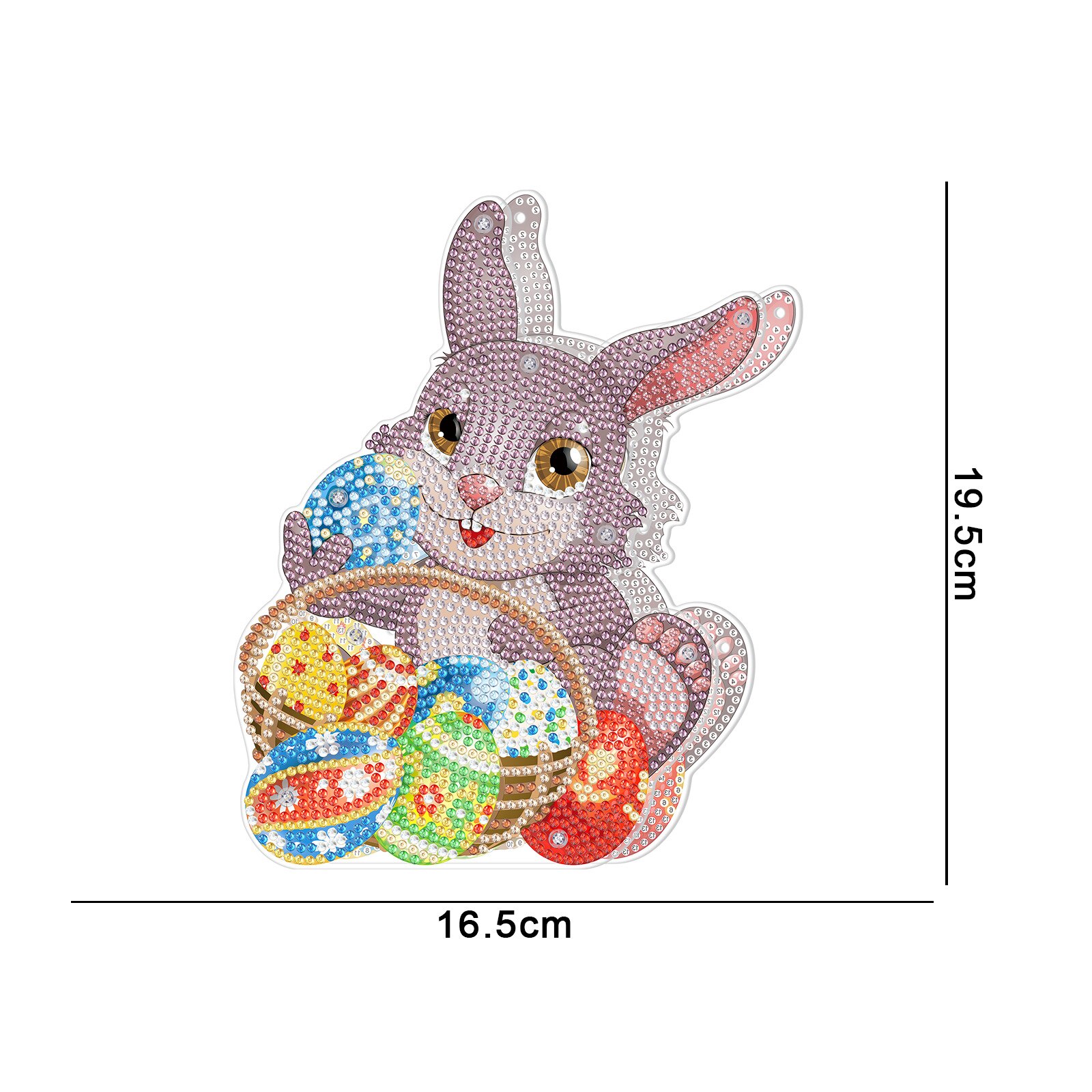 Peinture de diamants 5D à faire soi-même, décoration de pâques, œufs de lapin, veilleuse, artisanat, de , décor de bureau: C