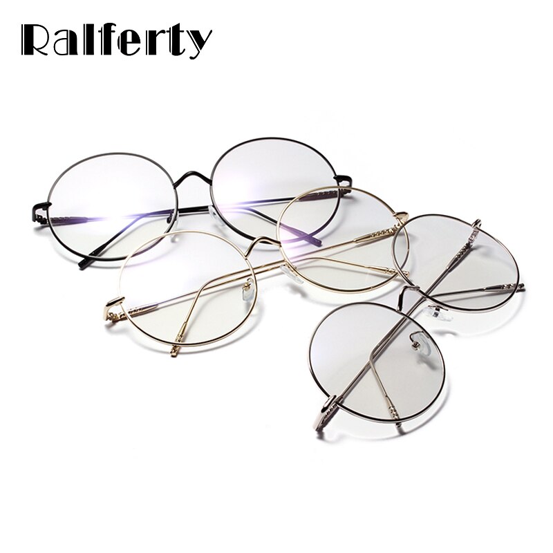 Ralferty Oversized Round Eyeglasses Frame Decorated Circle Eyewear Eye Glasses Frames For Women Lunette Spectacles W18518