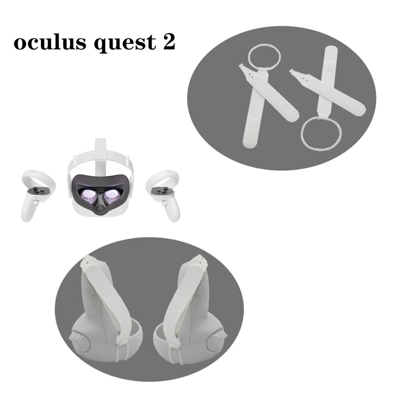 Oculus Quest 2 VR-Correa de absorción de sudor para nudillos de mano, accesorios para gafas VR, Correa fija con mango de PU