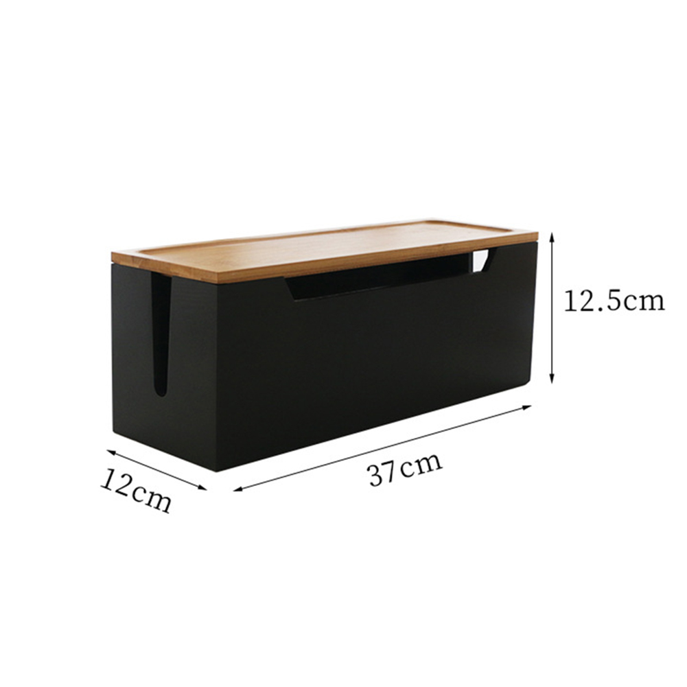 Draad Kabel Opbergdoos Houten Power Line Opslag Case Stofdicht Charger Socket Organisator Draad Case Home Kabelhaspel Netjes Doos