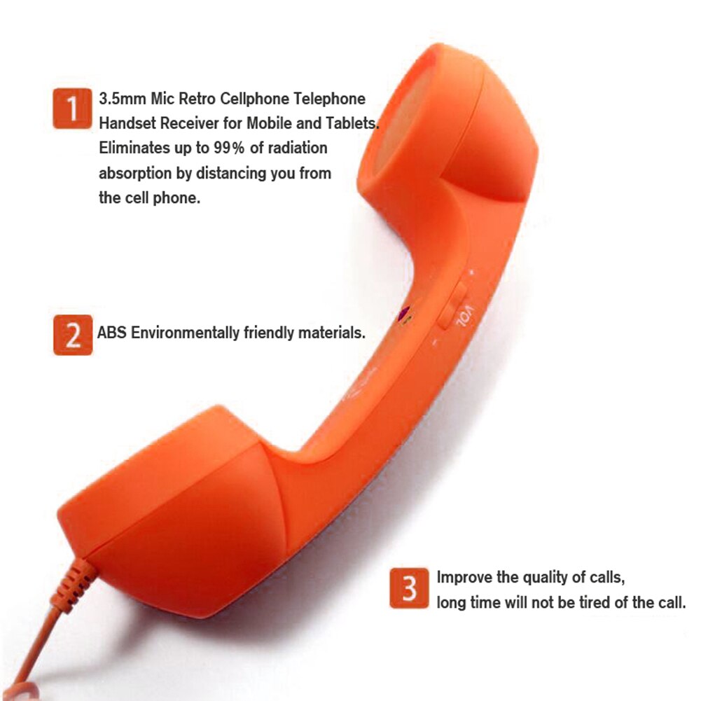 Mobile Phone Telephone Receivers Handset Earphone Retro Telephones Receiver For 3.5mm Interface Cellphone