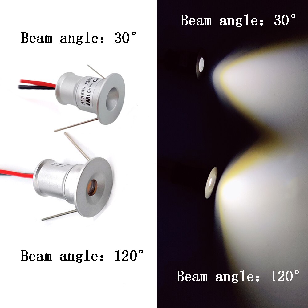 1W IP65 Mini Led Spotlight Dimbare 15Mm Uitsparing Inbouwspot Indoor 12V Spot Light Plafondlamp Showcase display Verlichting