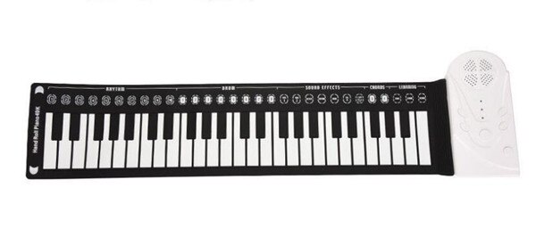 Worlde Easykey.49 Portable Electronic MIDI Keyboard Mini 49-Key USB MIDI Children Controller Electronic Piano: White