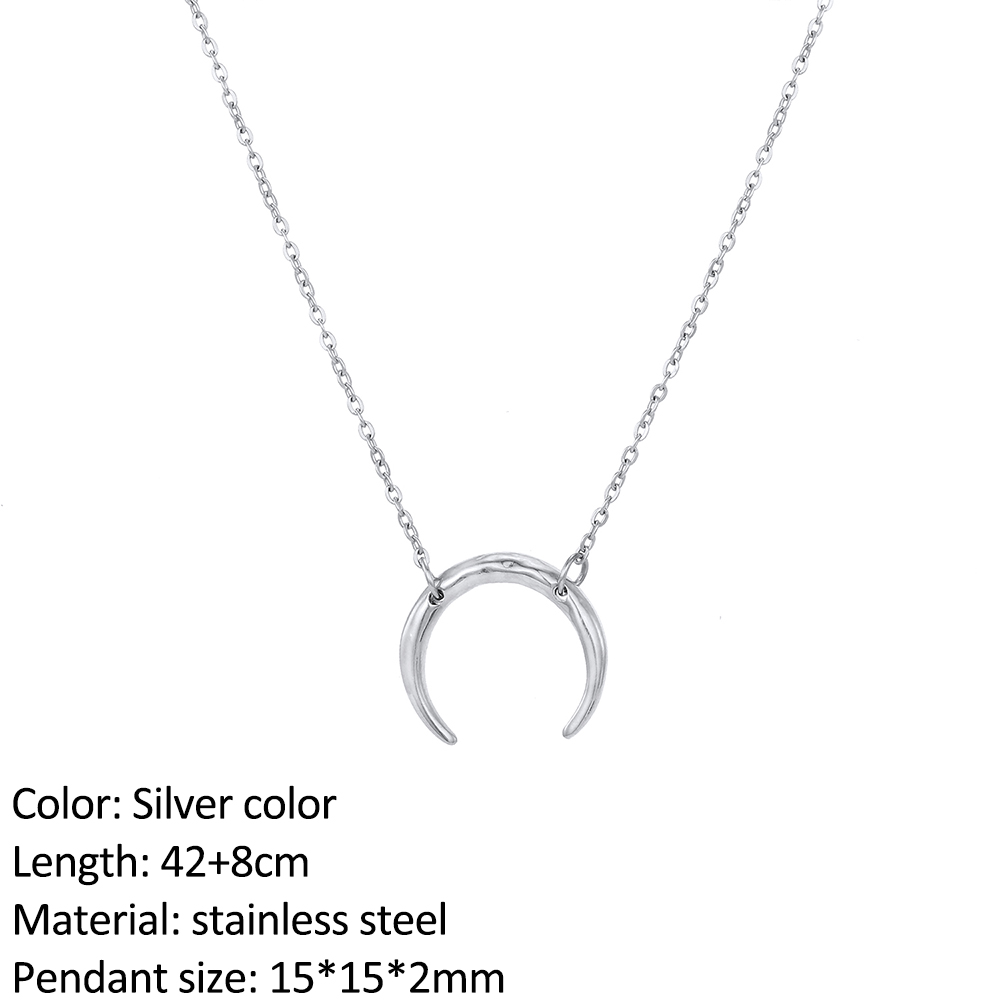 SUNIBI-collares con colgante de barra Vertical para mujer, cadena Lariat larga Simple de acero inoxidable, collar colgante minimalista, de joyería