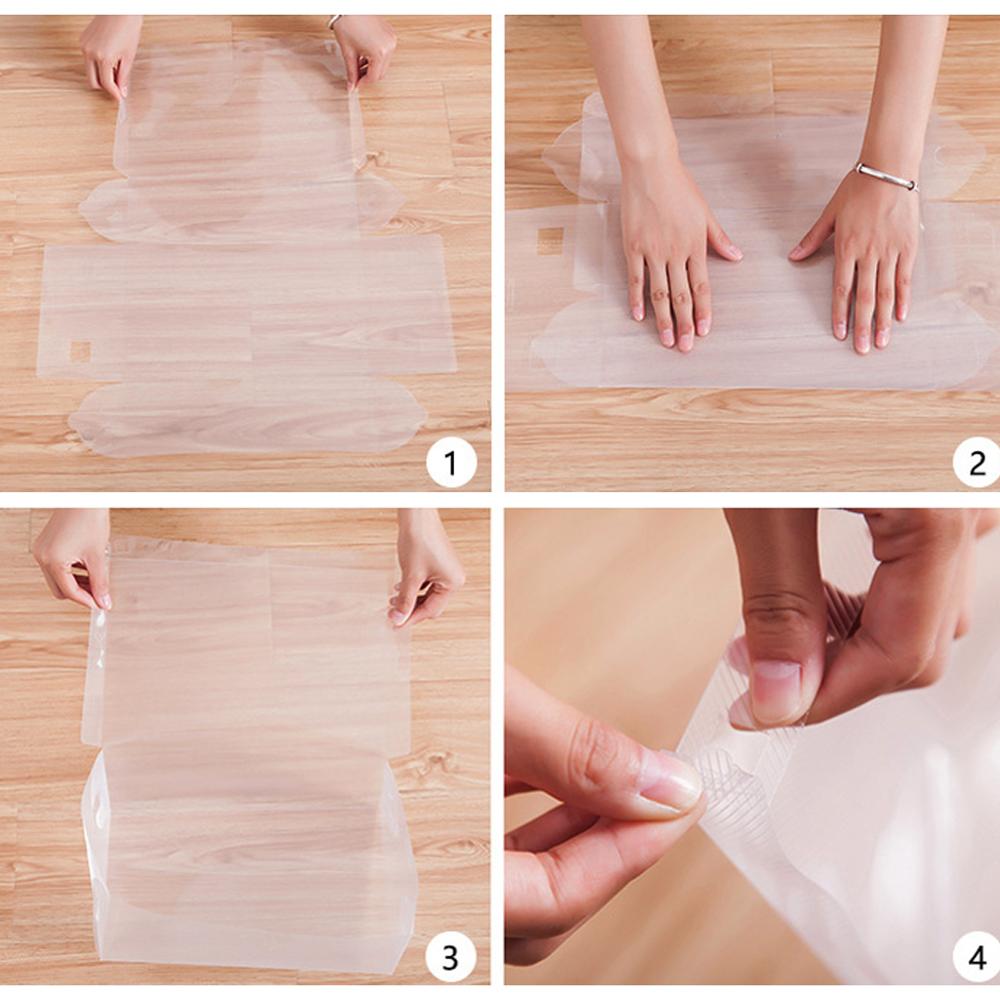 Caja de almacenamiento de zapatos de plástico transparente para mujer/niño, caja de cosméticos plegable, estante de zapatos de Color, caja de zapatos abatible, 5 uds.