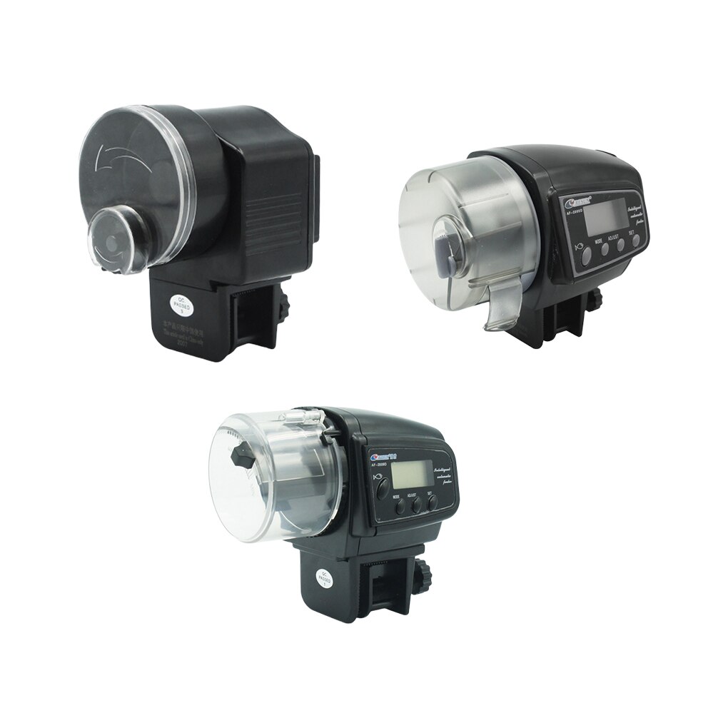 Automatic Fish Feeder Aquarium Feeding Dispenser Adjustable Vacation Weekend Plastic Battery Operated Mount Food Device Clock