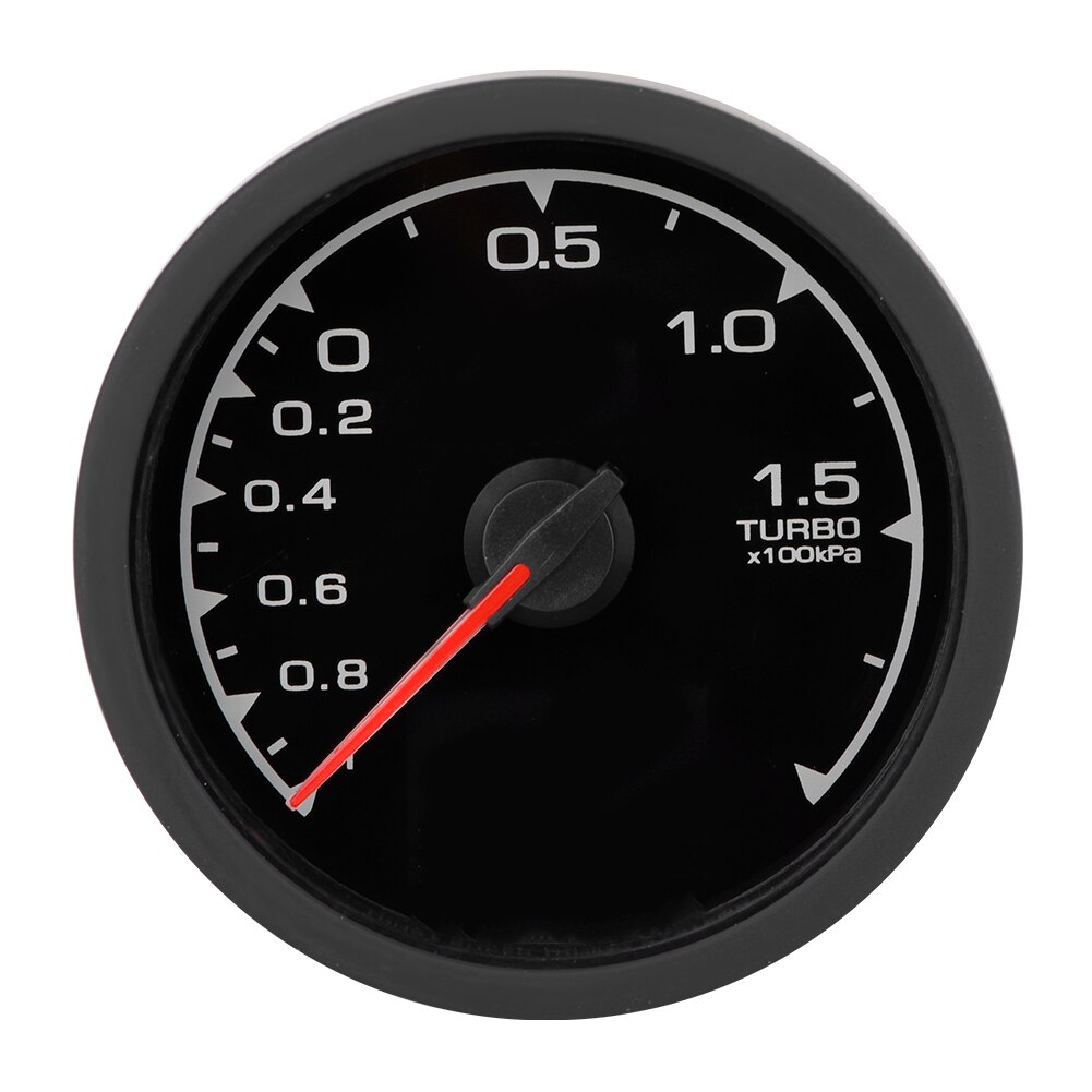 Auto Car 2.5in Digital Turbo Boost Gauge Meter 12V 7 Colors Backlight Universal Turbo Boost Meter Aluminum Alloy + ABS