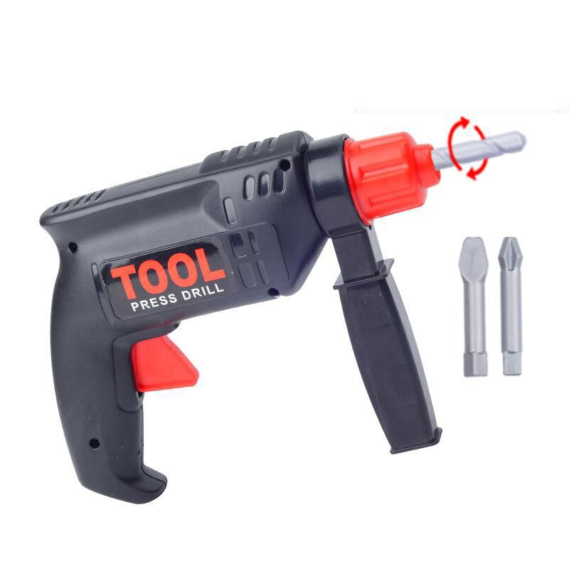 Kids Tool Speelgoed Educatief Speelgoed Simulatie Reparatie Tools Speelgoed Boor Plastic Spel Leren Techniek Puzzel Speelgoed Cadeaus Voor Jongen: toy black drill