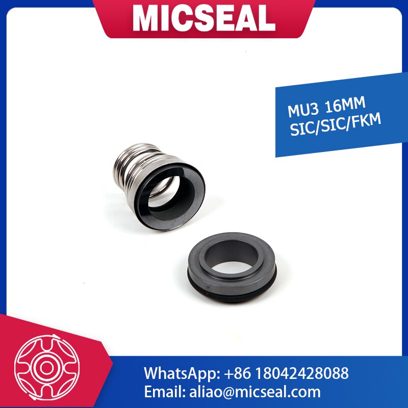 MU3 - 16MM Mechanical Seal - SIC/SIC/FKM