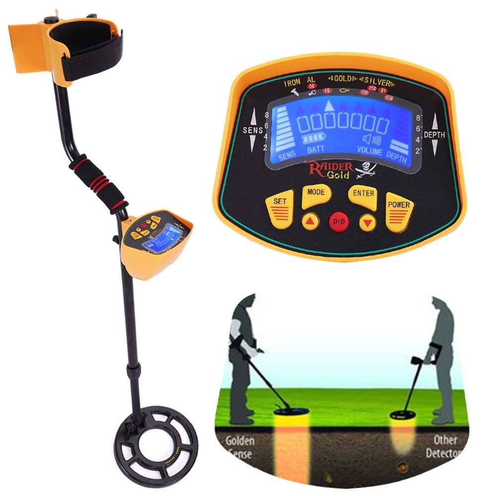 Handheld Metal Detector LCD Display Gold Digger Light Hunter Deep Sensitive Search Tools