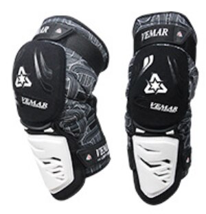 Vemar – genouillères et coudières de Protection pour Moto, coussinet de Protection pour vtt et UTV: White