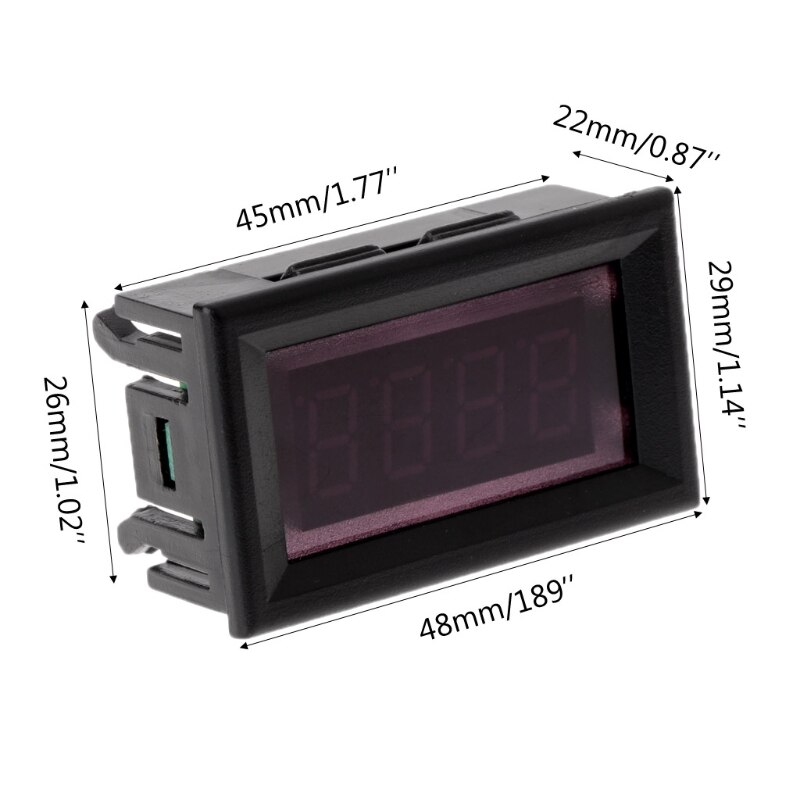 Auto Motorrad Digitaler Tachometer Tacho Messgerät mit Batterie Überspannung Alarm