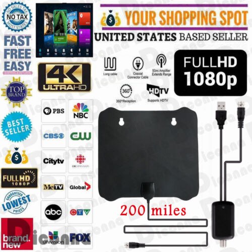 Tynn flat antenne hd high def tv fox scout hdtv dtv sky link skylink kabel 1080p