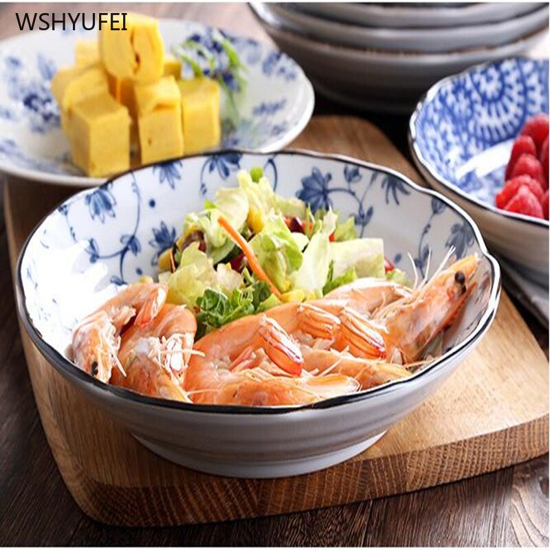 8 Inch Keramische Stijl Inkt Salade Fruitschaal Steak Westerse Voedsel Lade Sushi Moer Plaat Noedels Pizza Kom Keuken Benodigdheden