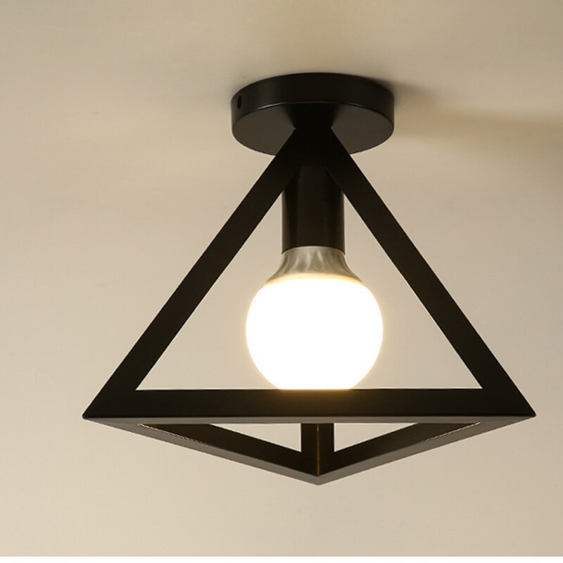 retro taklampe årgang taklampe koselig innredning til soverom korridor spisestue svart hems 110v 220v e27 stikkontakt: G pære ikke dekke