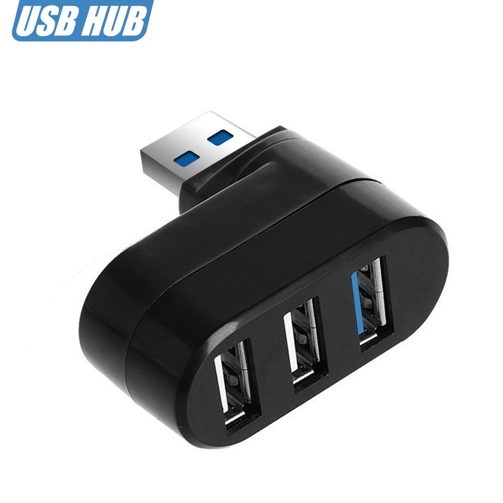 3 Poorten Usb Hub 2.0 + 3.0 Usb Splitter Hoge Snelheid Draaibaar Adapter Mini Hub Usb Opladen Splitter Voor Laptop computer (A716)