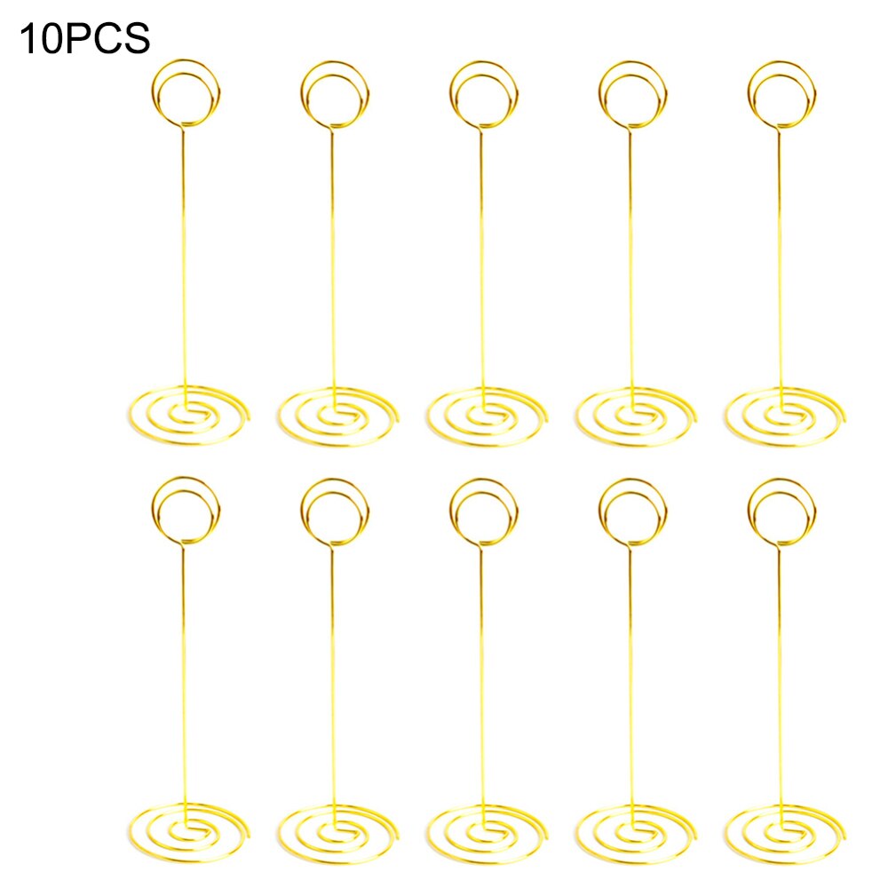 10 Pcs Goldene Schmetterling Herz Form Schreibtisch Notizen Ordner Herz Form Clips Hochzeit Gefälligkeiten Platz-kartenhalter Tisch Foto Clips: 10pc Gold circle